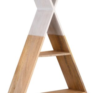 Cadelaria - White / Natural - Wall Shelf
