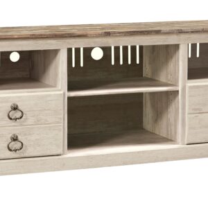 Willowton - Whitewash - 64" TV Stand W/Fireplace Option