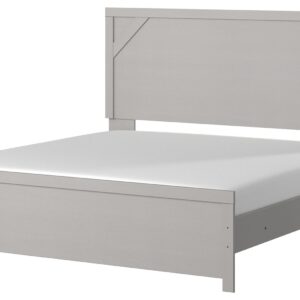 Cottenburg - Light Gray / White - King Panel Bed