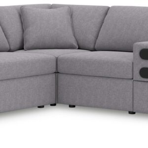 Modmax - Granite - 6-Piece Sectional With Audio System Console And 3 Armless Chairs