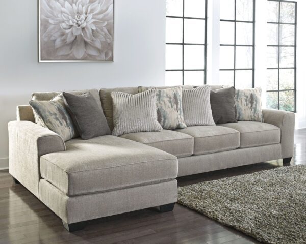 Ardsley - Pewter - Left Arm Facing Corner Chaise with Sofa 2 Pc Sectional