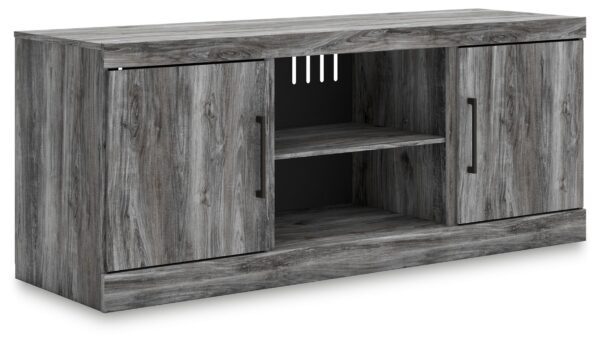 Baystorm - Gray - LG TV Stand With Fireplace Option