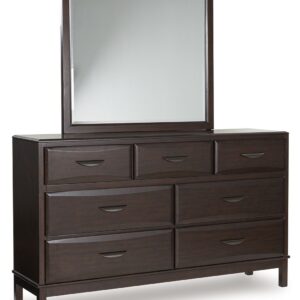 Vanmore - Dark Brown - Dresser And Mirror