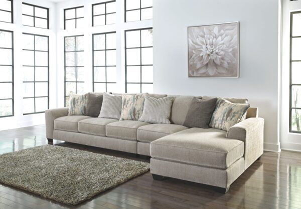 Ardsley - Pewter - Right Arm Facing Chaise with Sofa 3 Pc Sectional