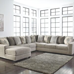 Ardsley - Pewter - Left Arm Facing Corner Chaise with Sofa 4 Pc Sectional