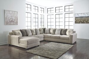 Ardsley - Pewter - Left Arm Facing Corner Chaise with Sofa 4 Pc Sectional
