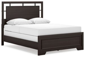 Covetown - Dark Brown - Queen Panel Bed