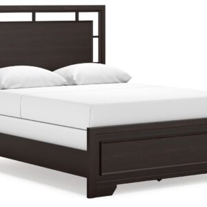 Covetown - Dark Brown - Queen Panel Bed
