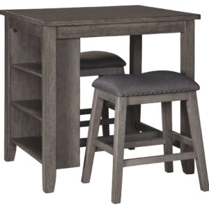 Caitbrook - Gray - RECT DRM Counter TBL Set(Set of 3)