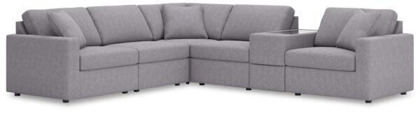 Modmax - Granite - 6-Piece Sectional With Storage Console