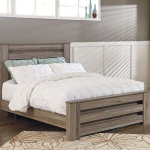 Zelen - Warm Gray - Queen Panel Bed