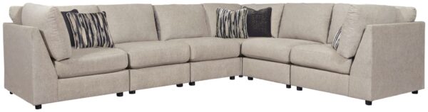 Kellway - Bisque - Armless Chairs Corner 6 Pc Sectional