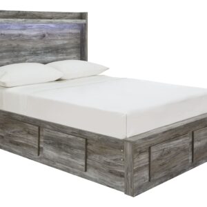 Baystorm - Gray - Full Panel Bed with 6 Storage Drawers