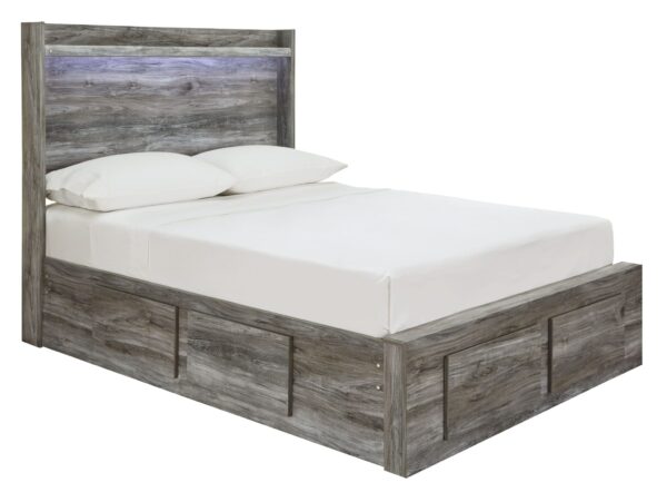 Baystorm - Gray - Full Panel Bed with 6 Storage Drawers