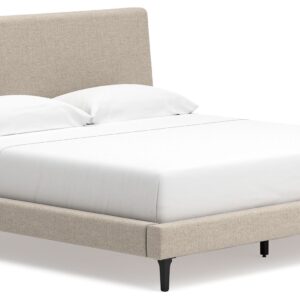 Cielden - Soft Gray - King Upholstered Bed with Roll Slats