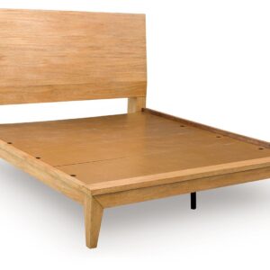 Sherbana - Light Brown - Queen Panel Bed