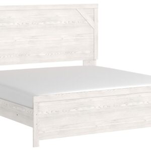 Gerridan - White / Gray - King Panel Bed