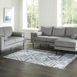 Hazela - Charcoal - 2 Pc. - Sofa Chaise, Loveseat