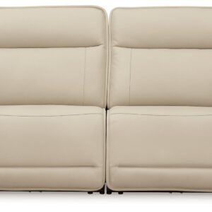Double Deal - Almond - 2-Piece Power Reclining Loveseat Sectional