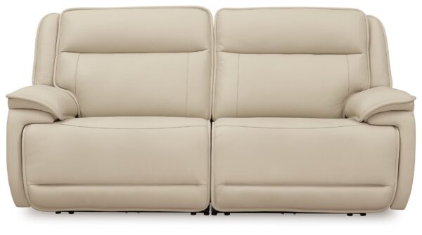 Double Deal - Almond - 2-Piece Power Reclining Loveseat Sectional