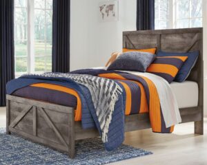 Wynnlow - Gray - Full Crossbuck Panel Bed
