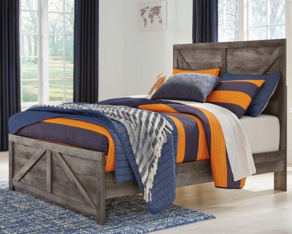 Wynnlow - Gray - Full Crossbuck Panel Bed