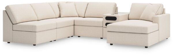 Modmax - Oyster - 6-Piece Sectional With Raf Corner Chaise And Audio Console