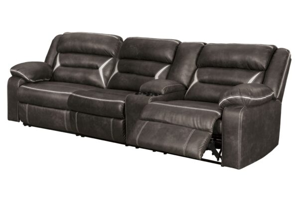 Kincord - Midnight - Right Arm Facing Power Sofa with Console 2 Pc Sectional