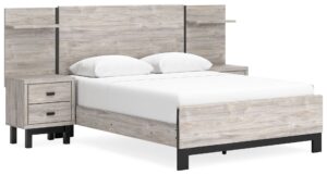 Vessalli - Gray - Queen Panel Bed With Extensions