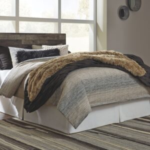 Derekson - Multi Gray - Queen Panel Headboard with Bolt on Bed Frame