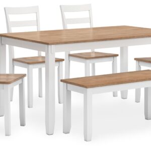 Gesthaven - Natural / White - Dining Room Table Set (Set of 6)