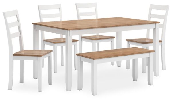 Gesthaven - Natural / White - Dining Room Table Set (Set of 6)