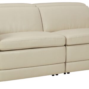 Texline - Sand - 3-Piece Power Reclining Loveseat