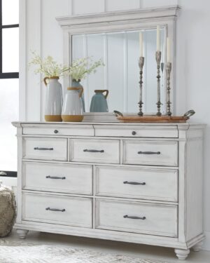 Kanwyn - Whitewash - Dresser, Mirror
