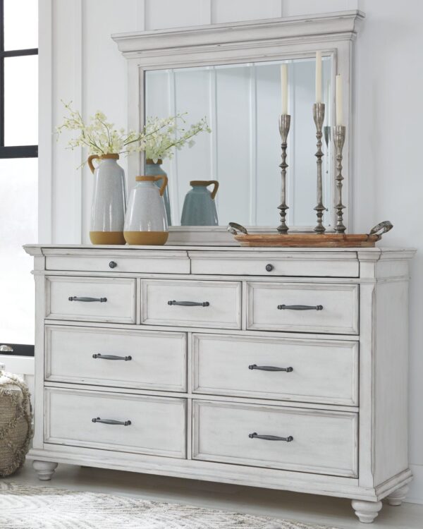 Kanwyn - Whitewash - Dresser, Mirror