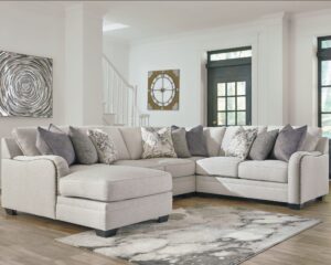 Dellara - Chalk - Left Arm Facing Corner Chaise 4 Pc Sectional