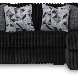 Midnight-Madness - Onyx - 2-Piece Sectional Sofa With Raf Corner Chaise