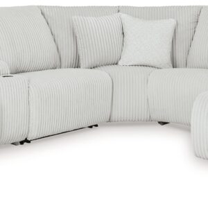 Top Tier - Alloy - 6-Piece Reclining Sectional With Raf Chaise