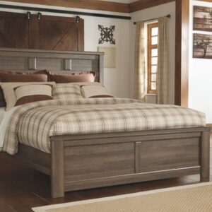 Juararo - Dark Brown - Queen Panel Bed
