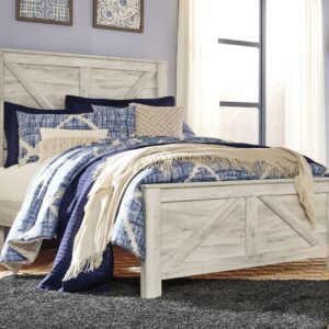 Bellaby - Whitewash - Queen Crossbuck Panel Bed