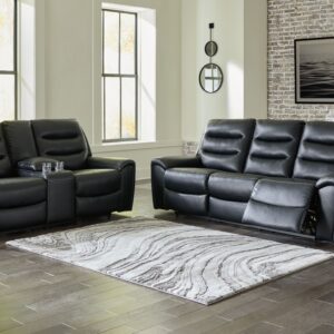 Warlin - Black - 2 Pc. - Power Reclining Sofa, Loveseat
