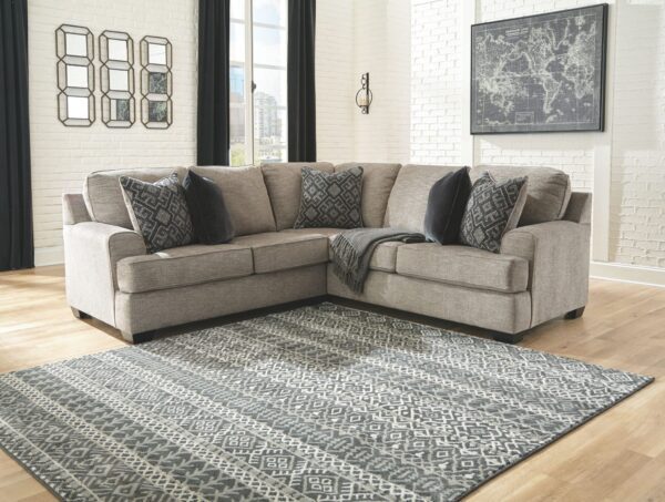 Bovarian - Stone - Right Arm Facing Sofa with Corner Wedge 2 Pc Sectional