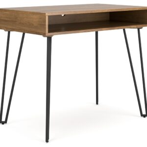 Strumford - Brown / Black - Home Office Desk with 1 Open Storage