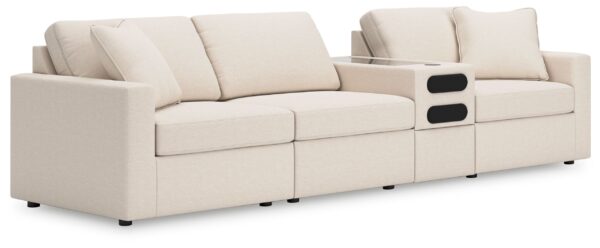 Modmax - Oyster - 4-Piece Sectional With Audio System Console