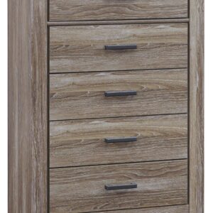 Zelen - Warm Gray - Five Drawer Chest
