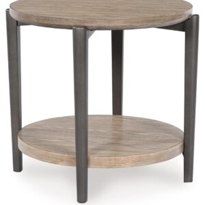 Dyonton - Light Grayish Brown - Round End Table