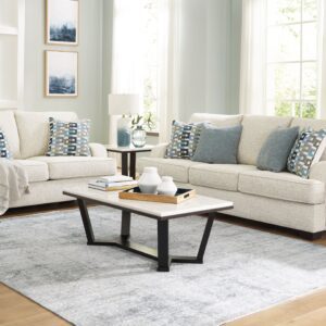 Valerano - Parchment - 2 Pc. - Sofa, Loveseat