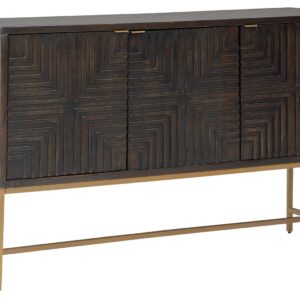 Elinmore - Brown / Gold Finish - Accent Cabinet