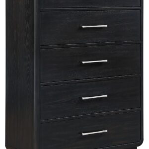 Rowanbeck - Black - Five Drawer Chest