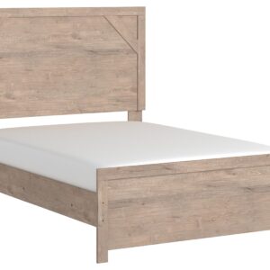 Senniberg - Light Brown / White - Full Panel Bed